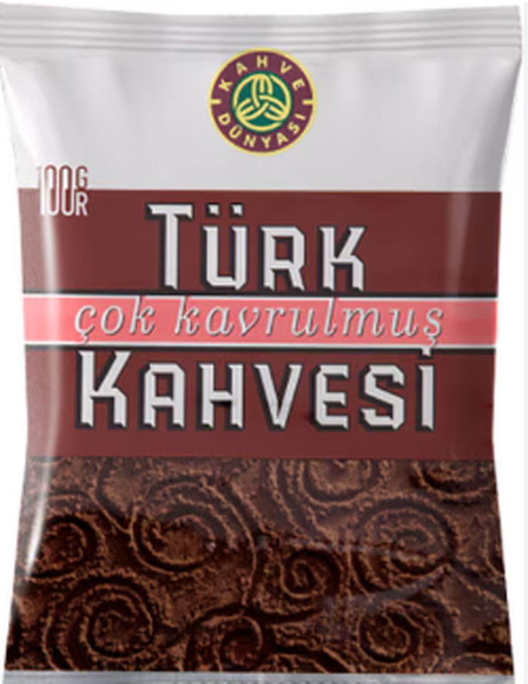 KAHVE DÜNYASI TÜRK KAHVE 100 GR.ÇOK KAVRULMUŞ